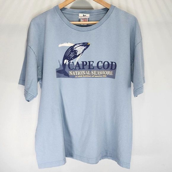 Other - Cape Cod National Sea Ocean Life 90's Single Stitch USA Made Shirt Blue Size XL